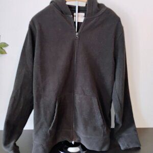 Open Trails Black Fleece Full-Zip Hooded Jacket Medium
